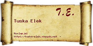 Tuska Elek névjegykártya